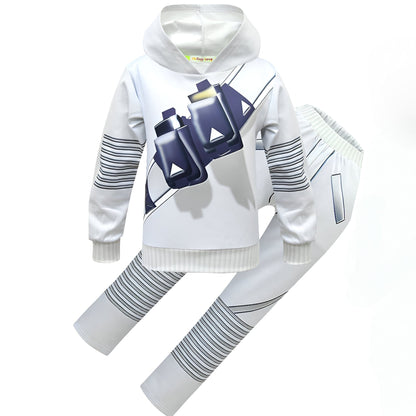 Illuminated DJ Costume Set for Kids with LED Mask and Glow Graphic