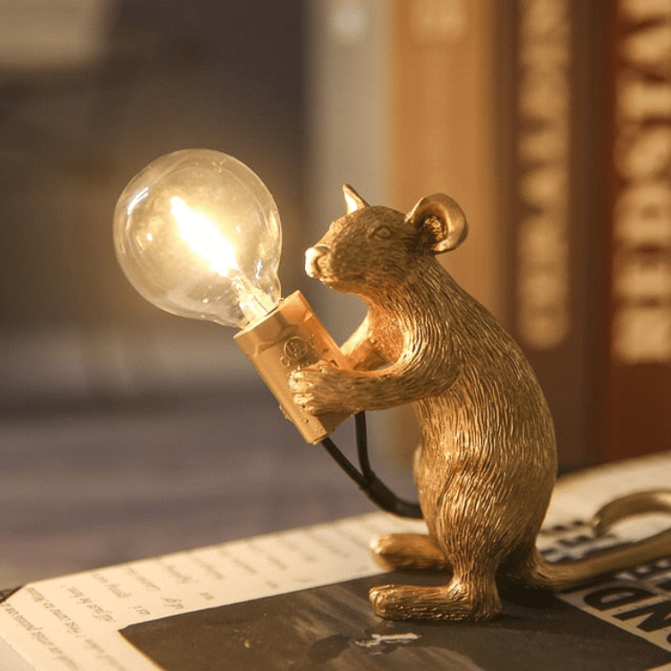 Original Designer Mouse Lamp for Tabletop or Shelf – Doctor Mousey