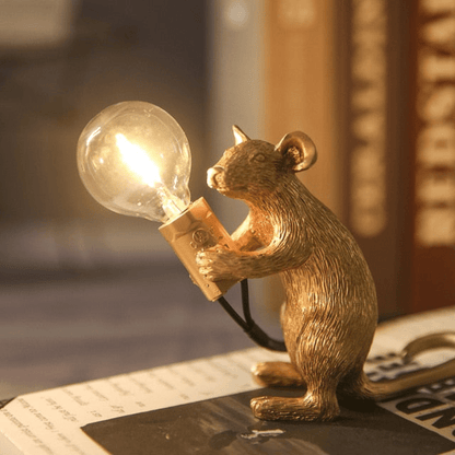 Original Designer Mouse Lamp for Tabletop or Shelf – Doctor Mousey