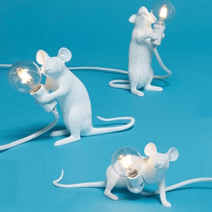 Original Designer Mouse Lamp for Tabletop or Shelf – Doctor Mousey