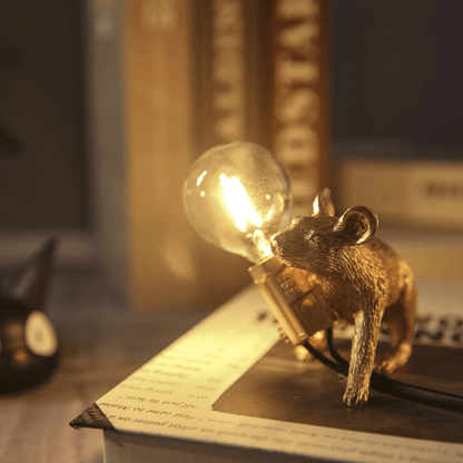 Original Designer Mouse Lamp for Tabletop or Shelf – Doctor Mousey