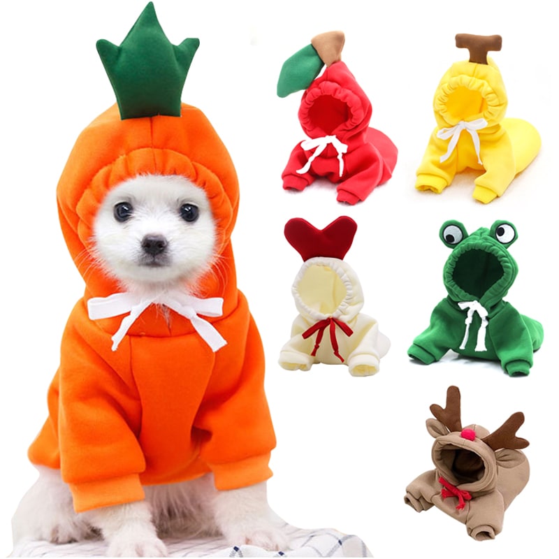 Charming Fleece Hoodie for Small Dogs with Fun Hood Details