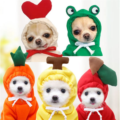 Charming Fleece Hoodie for Small Dogs with Fun Hood Details