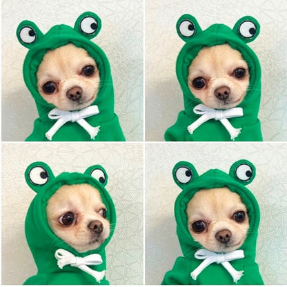 Charming Fleece Hoodie for Small Dogs with Fun Hood Details