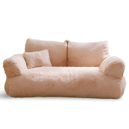 Cozy Retreat Pet Sofa with Comfort Pillow and Supportive Arms