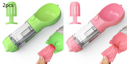 All-in-One Pet Hydration Bottle with Bowl & Waste Bag Holder