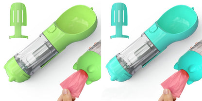 All-in-One Pet Hydration Bottle with Bowl & Waste Bag Holder