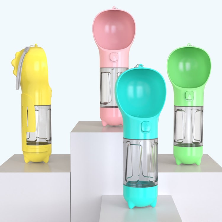 All-in-One Pet Hydration Bottle with Bowl & Waste Bag Holder