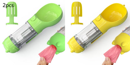 All-in-One Pet Hydration Bottle with Bowl & Waste Bag Holder