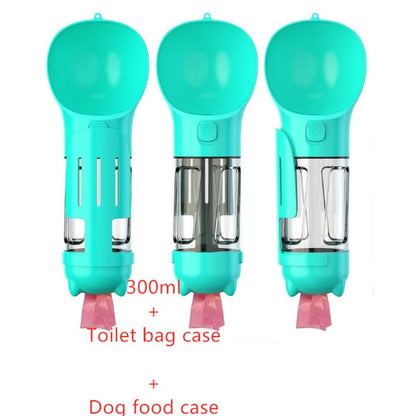 All-in-One Pet Hydration Bottle with Bowl & Waste Bag Holder