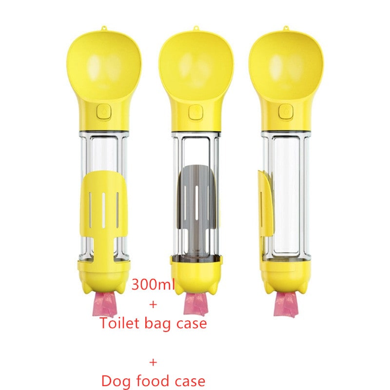 All-in-One Pet Hydration Bottle with Bowl & Waste Bag Holder