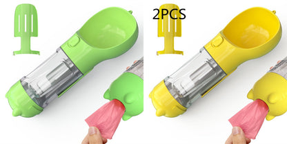 All-in-One Pet Hydration Bottle with Bowl & Waste Bag Holder