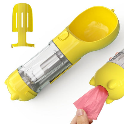 All-in-One Pet Hydration Bottle with Bowl & Waste Bag Holder
