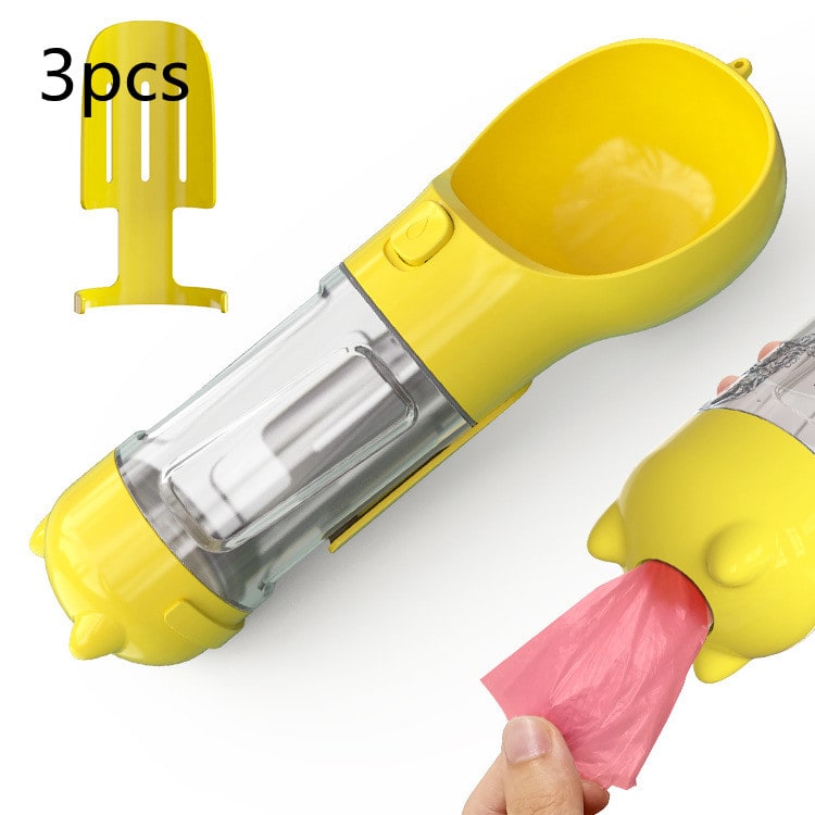 All-in-One Pet Hydration Bottle with Bowl & Waste Bag Holder