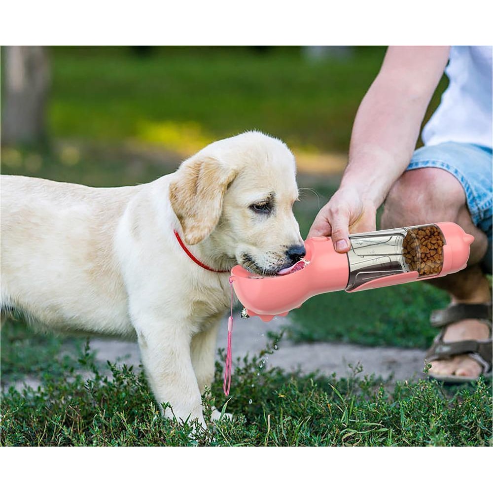 All-in-One Pet Hydration Bottle with Bowl & Waste Bag Holder