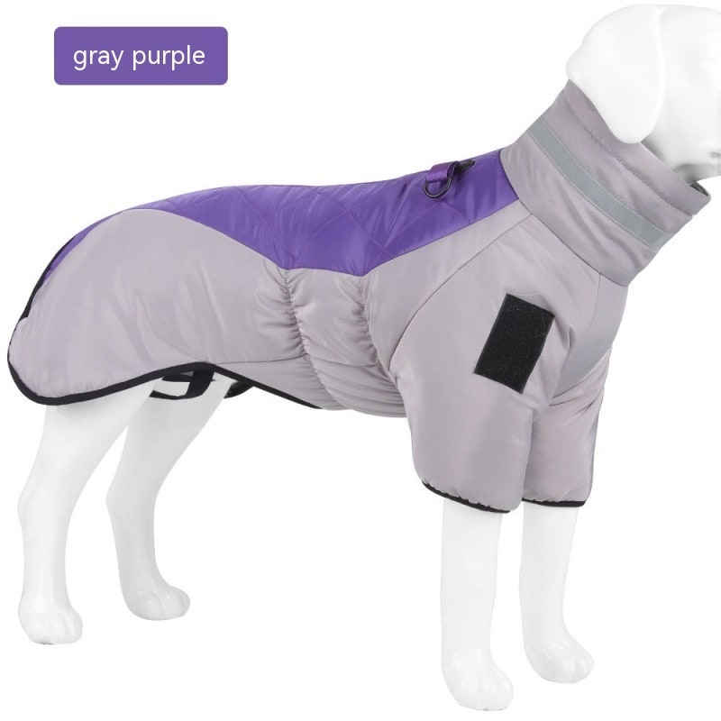 Insulated Winter Coat for Large Dogs with Waterproof Shell