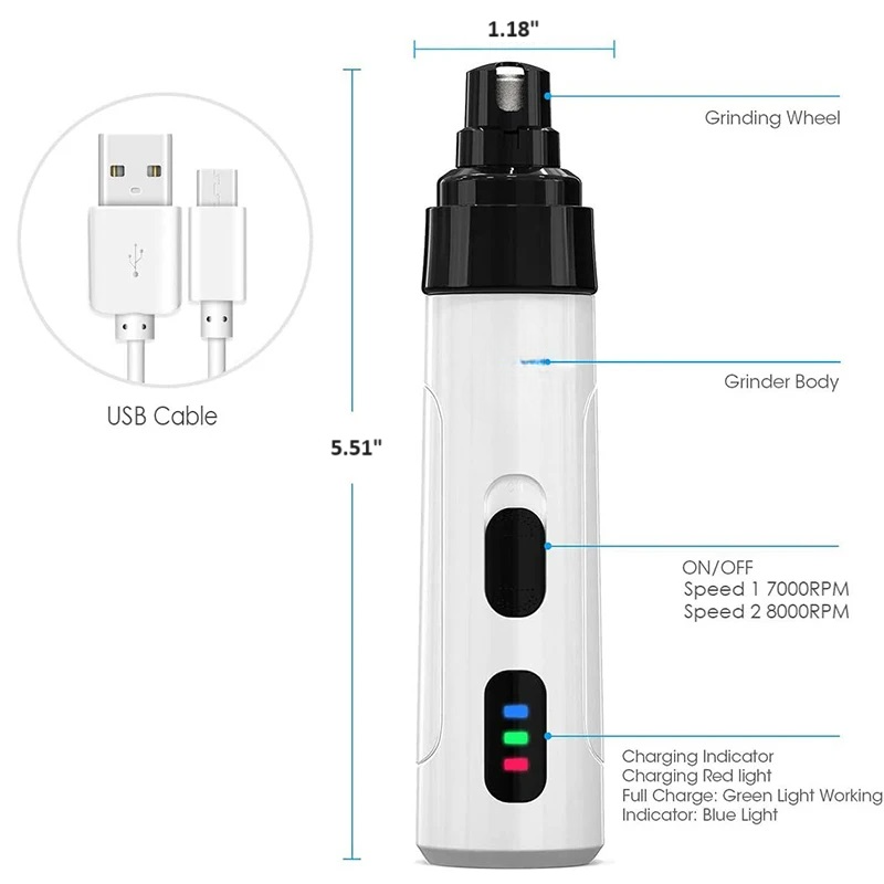 Electric Pet Nail Grinder for Dogs