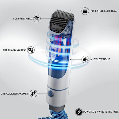 5-in-1 Dog Grooming Set with Pet Hair Vacuum and Clipping Tools