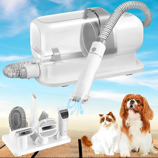 5-in-1 Dog Grooming Set with Pet Hair Vacuum and Clipping Tools
