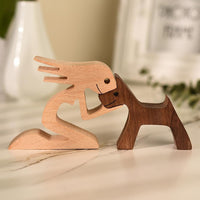 Woman and puppy