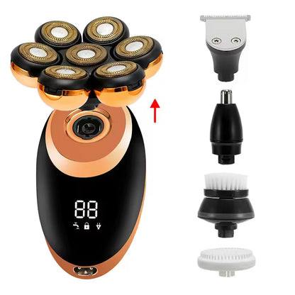 7D Bald Head Shaver and 5-in-1 Grooming Set for Men UK