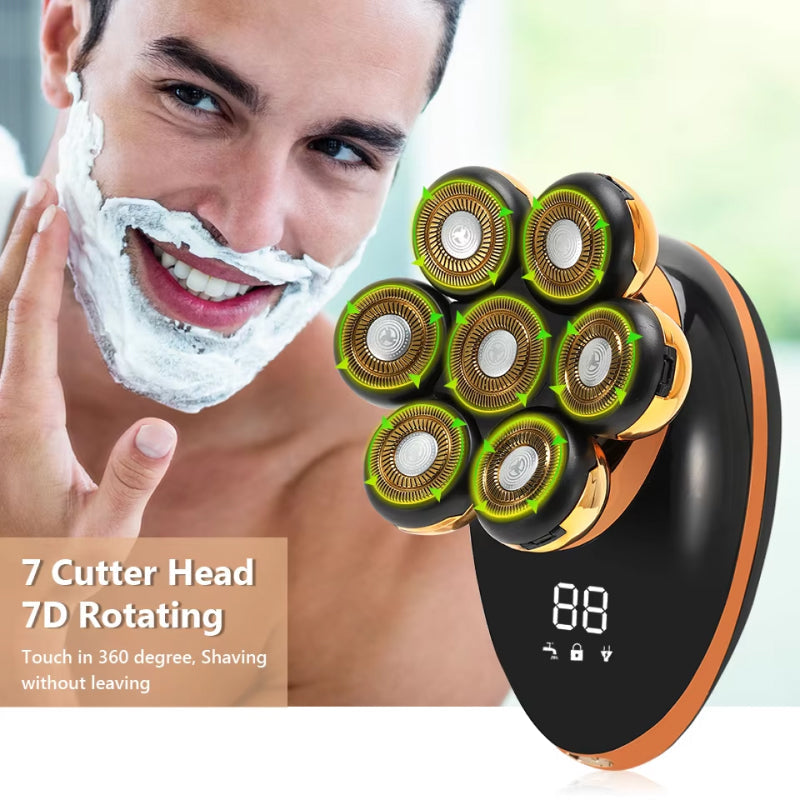 7D Bald Head Shaver and 5-in-1 Grooming Set for Men UK