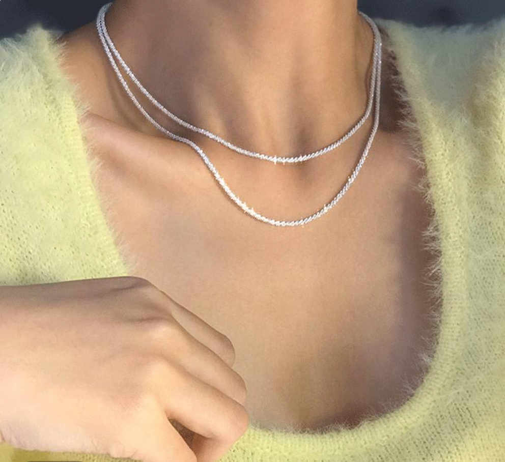 Silver Set of Starry Night Necklaces