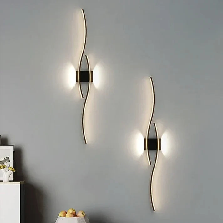 Modern Wave LED Wall Light | Warm White | Energy Efficient Design