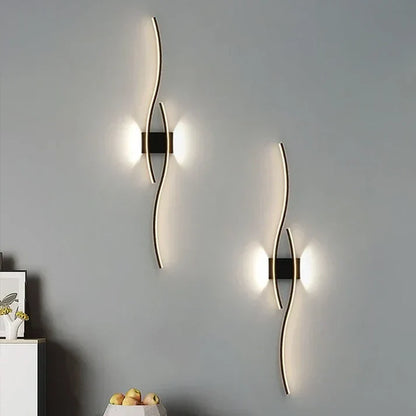 Modern Wave LED Wall Light | Warm White | Energy Efficient Design