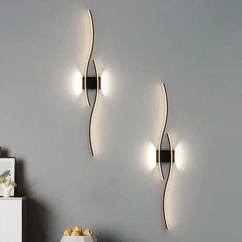 Modern Wave LED Wall Light | Warm White | Energy Efficient Design