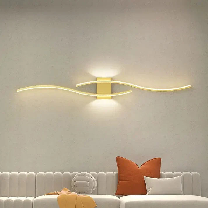 Modern Wave LED Wall Light | Warm White | Energy Efficient Design