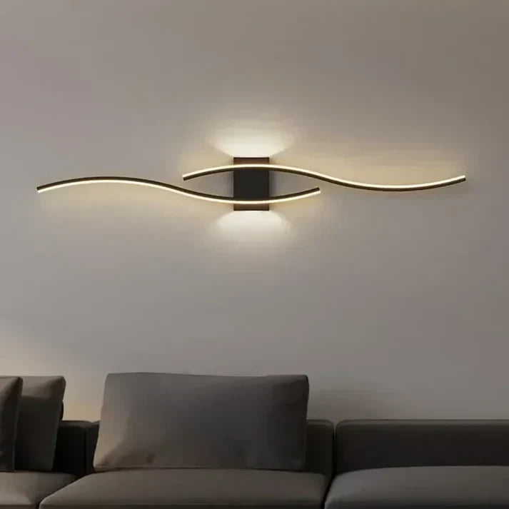 Modern Wave LED Wall Light | Warm White | Energy Efficient Design