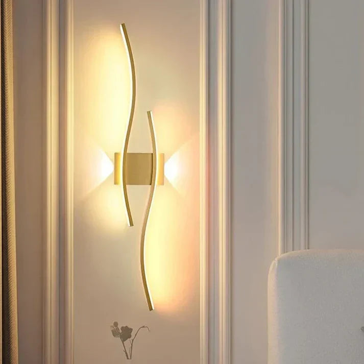Modern Wave LED Wall Light | Warm White | Energy Efficient Design