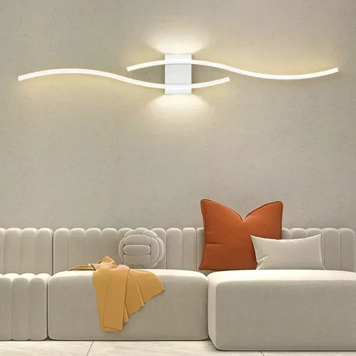 Modern Wave LED Wall Light | Warm White | Energy Efficient Design