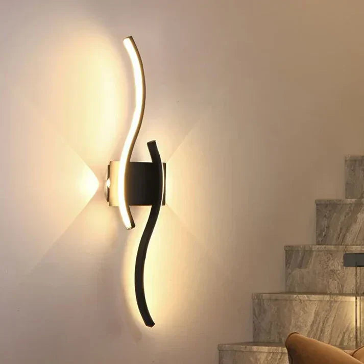 Modern Wave LED Wall Light | Warm White | Energy Efficient Design