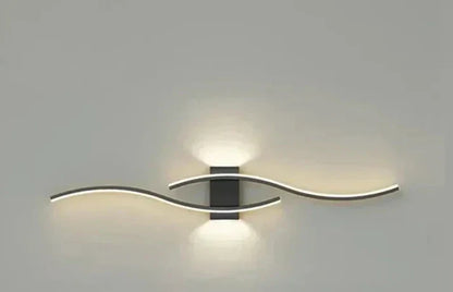 Modern Wave LED Wall Light | Warm White | Energy Efficient Design