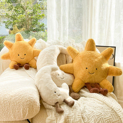 Sun and Moon Design Cushion – Celestial Decorative Pillow