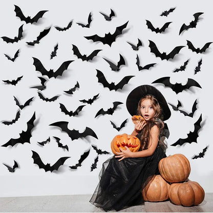 Halloween Wall Stickers for Home Decoration - 120 Piece Set