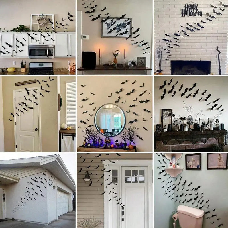 Halloween Wall Stickers for Home Decoration - 120 Piece Set