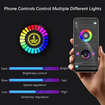 Portable RGB Sound Activation Light for On-the-Go Fun