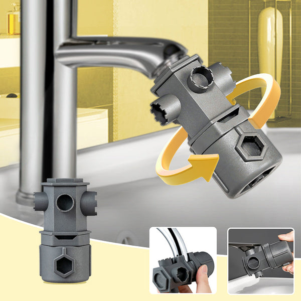 Compact Plumbing Installation Tool Set - All-in-One Faucet Key