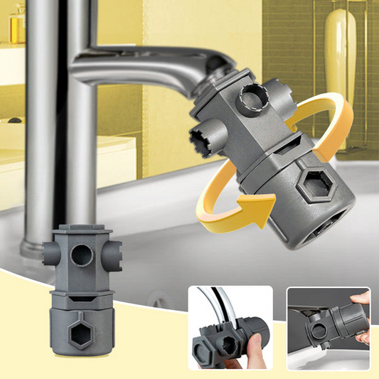 Compact Plumbing Installation Tool Set - All-in-One Faucet Key