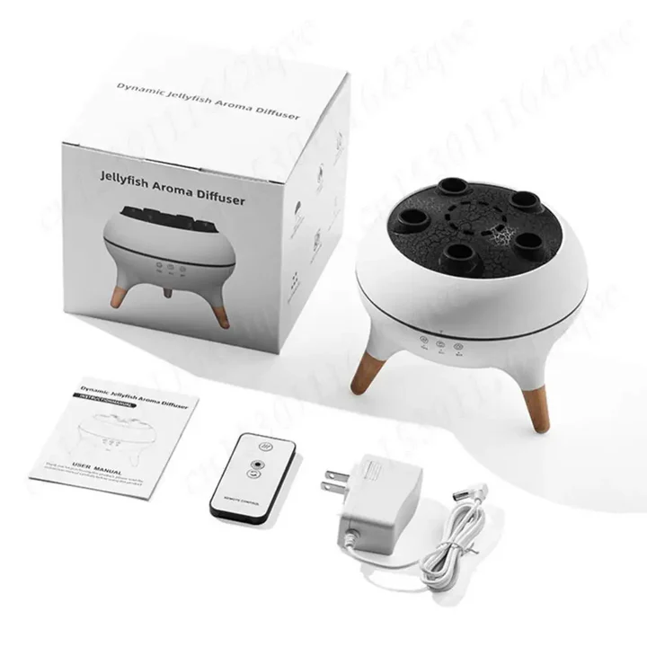 Essential Oil Diffuser and Humidifier with Dynamic Jellyfish Design