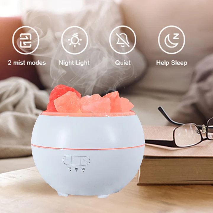 Essential Oil Diffuser with 3-in-1 Salt Lamp Functionality