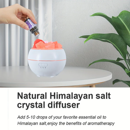 Essential Oil Diffuser with 3-in-1 Salt Lamp Functionality