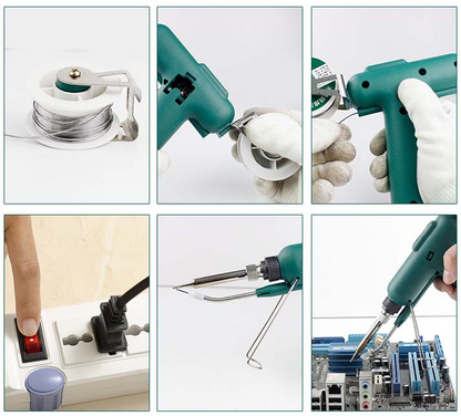 Precision Soldering Iron with Auto-Feed | 80W Quick Heat Tool