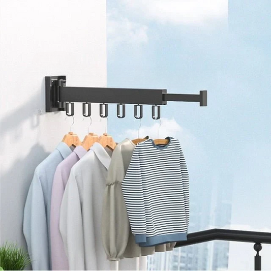 Retractable Cloth Drying Rack for Wall Mounting