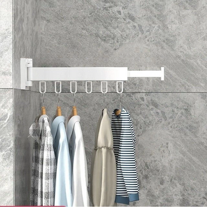 Retractable Cloth Drying Rack for Wall Mounting