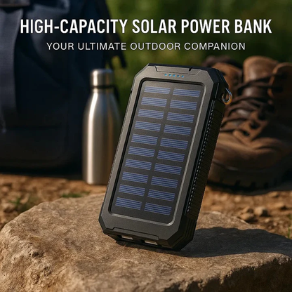 Solar Power Bank 30,000mAh – Waterproof Portable Charger