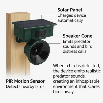 Bird Deterrent for Crows with Motion Sensor Technology